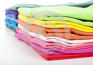 Colorful clothes and shirts