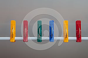 Colorful clothespins