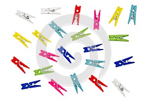 Colorful clothespins.