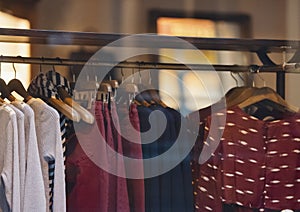 colorful clothing in a fancy store