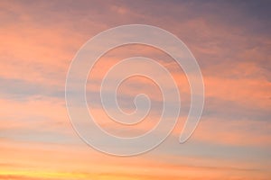 Colorful cloud above twilight sky