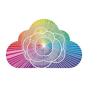 Emphasizing the vibrant colors and intricate pattern within the cloud