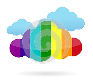 Colorful cloud transferring information