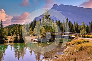 Colorful Cloudy Sky Over Banff Mountains