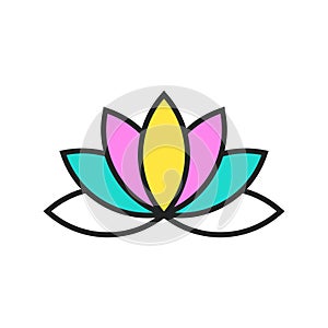 colorful cmyk decorative lotus flower EPS 10 Formatted