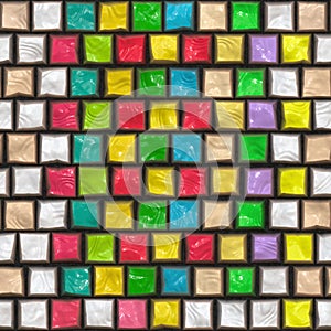 Colorful cobble stone pattern photo