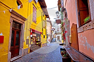 Colorful cobbled street of Cividale del Friuli