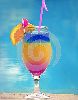 Colorful cocktail