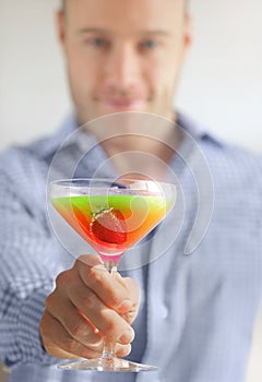 Colorful cocktail drink