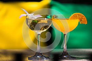 Colorful cocktail drinks