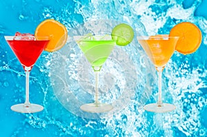 Colorful cocktails