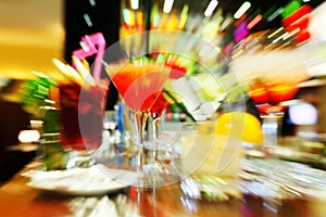 Colorful cocktails