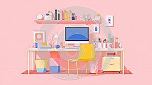 Colorful Coding Bootcamp Workspace Designed for Kids in a Creative Learning Environment