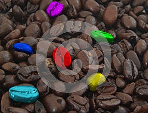 Colorful Coffee Beans