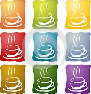 Colorful coffee beverage icon