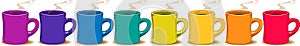 Colorful coffee cups