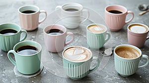 The Colorful Coffee Mugs.AI generated image