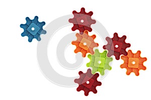 Colorful cogs toy