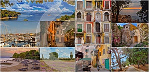 A colorful collage of beautiful places in cozy and quiet town Porec