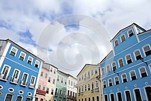 Colorful Colonial Architecture Pelourinho Salvador Brazil photo