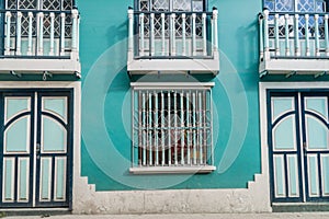 Colorful colonial houses