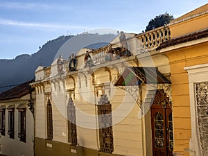 The Colorful colonial houses in Bogota. Colombia photo