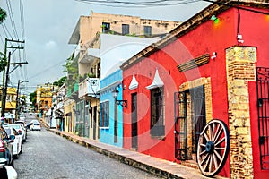 Colorful colonial houses in Santo Domingo, Dominican Republic photo