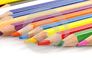 Colorful color crayons