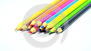 The Colorful color wood, Colored pencils.