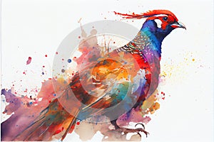Colorful colourful pheasant bird