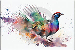Colorful colourful pheasant bird photo