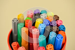 Colorful colouring pens