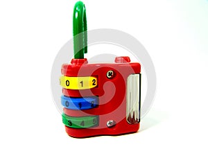 Colorful combination padlock photo