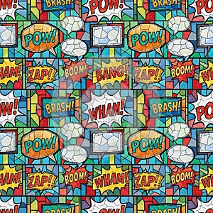 Colorful Comic Book Speech Bubbles Pattern