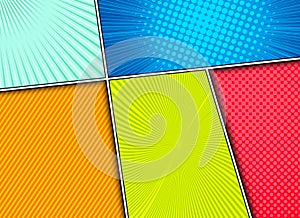 Colorful comic composition