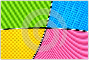 Colorful comic composition