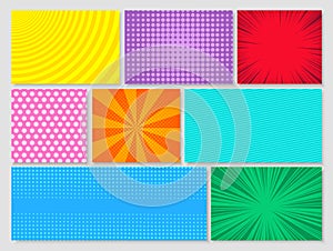 Colorful comic composition