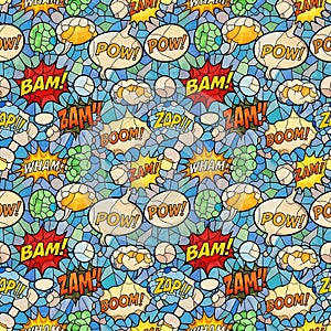 Colorful Comic Speech Bubbles Pattern Background