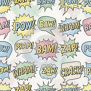 Colorful Comic Speech Bubbles Pattern