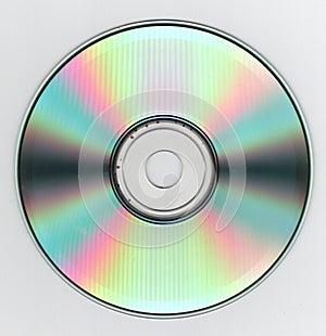Colorful compact disc isolated on a white background