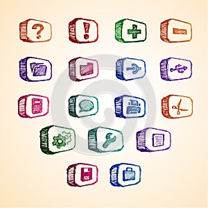 Colorful computer icon