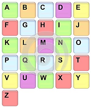 Colorful Computer Keyboard Keys