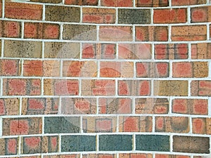 Concave brick wall background photo