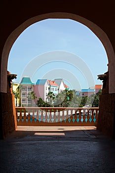 Colorful condominiums