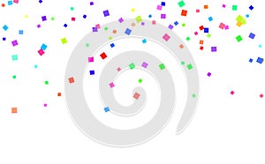 Colorful confetti. Colorful confetti on white background. Holiday vector background