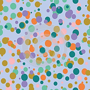 Colorful confetti retro seamless repeat pattern.