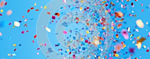 colorful confetti seamless pattern background AI generated