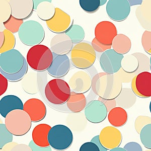 colorful confetti seamless pattern background AI generated