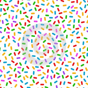 Colorful confetti simple seamless pattern, vector