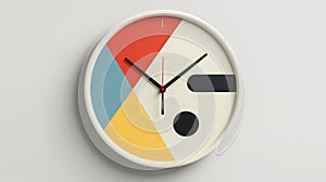 Colorful Contemporary Clock With Minimalist 1980s Design